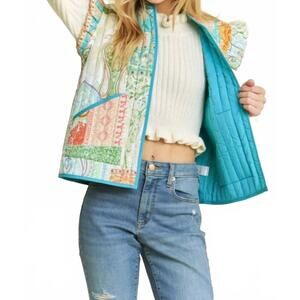 NEW SWEET GENERIS quilted vest in multi